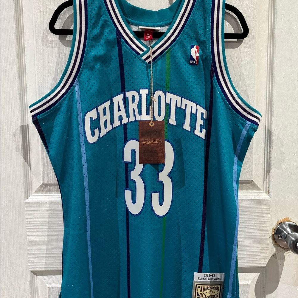 Mitchell & Ness Teal Charlotte Jersey